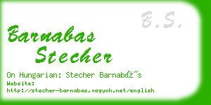 barnabas stecher business card